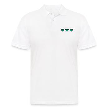 HEILIGER VALENTINSTAG. Junggesellinnenabschied. ICH LIEBE DICH. ICH LIEBE DICH. LIEBE - Männer Poloshirt - Weiß - Vorne - Kai (181cm)