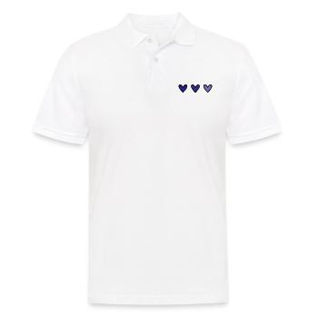 PAAR. GERADE VERHEIRATET. Junggesellinnenabschied. HEILIGER VALENTINSTAG. MARIES - Männer Poloshirt - Weiß - Vorne - Kai (181cm)