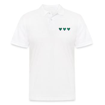 HERZ. HEILIGER VALENTINSTAG. Junggesellinnenabschied. ICH LIEBE DICH. ICH LIEBE DICH - Männer Poloshirt - Weiß - Vorne - Kai (181cm)