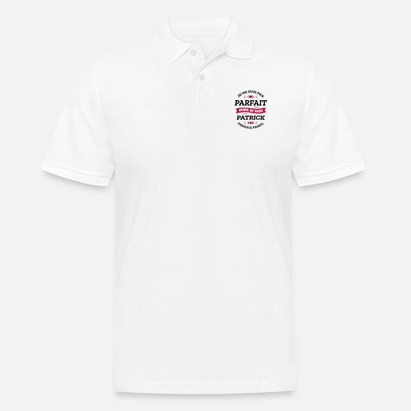 PATRICK PARFAIT - PRENOM PATRICK - Polo Homme - blanc