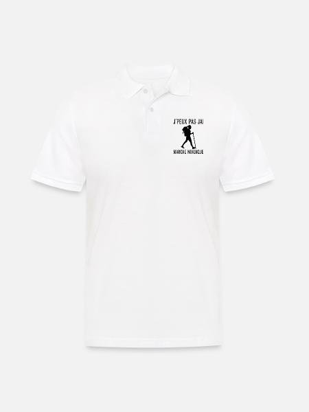J'peux Pas J'ai Marche Nordique Femme - Polo Homme - blanc