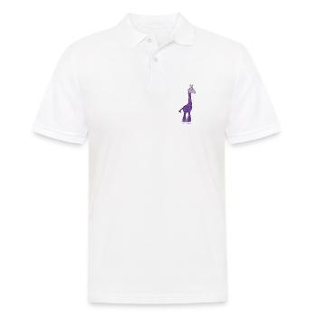 Lila Giraffe - Männer Poloshirt - Weiß - Vorne - Kai (181cm)