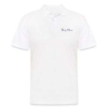 OMA. MUTTERTAG. ALLES GUTE ZUM GEBURTSTAG OMA. ICH LIEBE DICH - Männer Poloshirt - Weiß - Vorne - Kai (181cm)