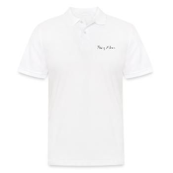 OMA. MUTTERTAG. ALLES GUTE ZUM GEBURTSTAG OMA. ICH LIEBE DICH - Männer Poloshirt - Weiß - Vorne - Kai (181cm)