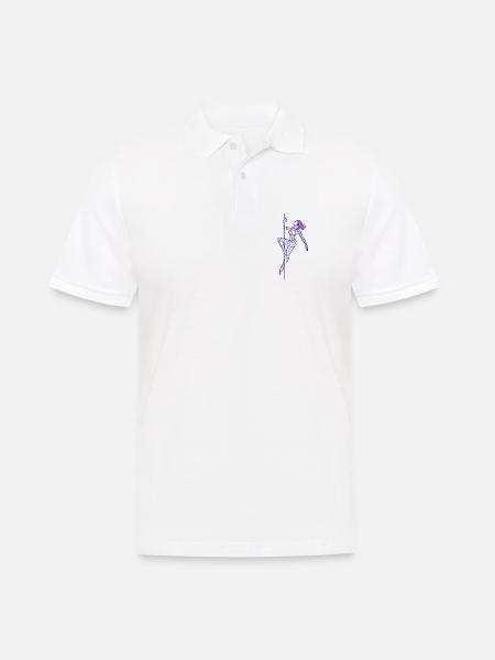 Line Art Woman Pole Dance Illustration Gift - Men's Polo Shirt - white
