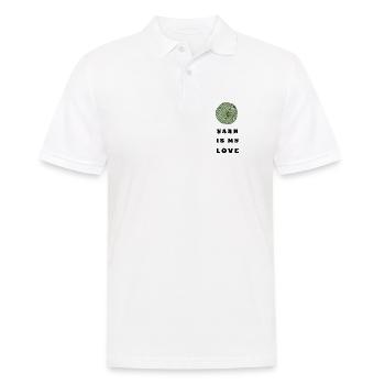Yarn Is My Love – Green Yarn – Crochet & Knitting - Männer Poloshirt - Weiß - Vorne - Kai (181cm)