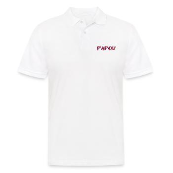 PAPUA. VATERTAG. ALLES GUTE ZUM GEBURTSTAG, PAPA. PAPA. PAPA - Männer Poloshirt - Weiß - Vorne - Kai (181cm)