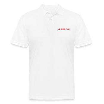Je Suis TAC -TIC et TAC- TIC TAC Duo Drôle Cadeau - Polo Homme - blanc - Devant - Kai (181cm)
