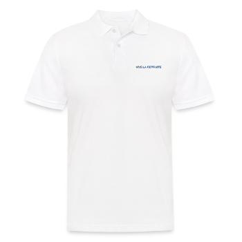 PAPY. FÊTE DES PÈRES. BONNE FÊTE PAPY. JE T'AIME. - Polo Homme - blanc - Devant - Kai (181cm)