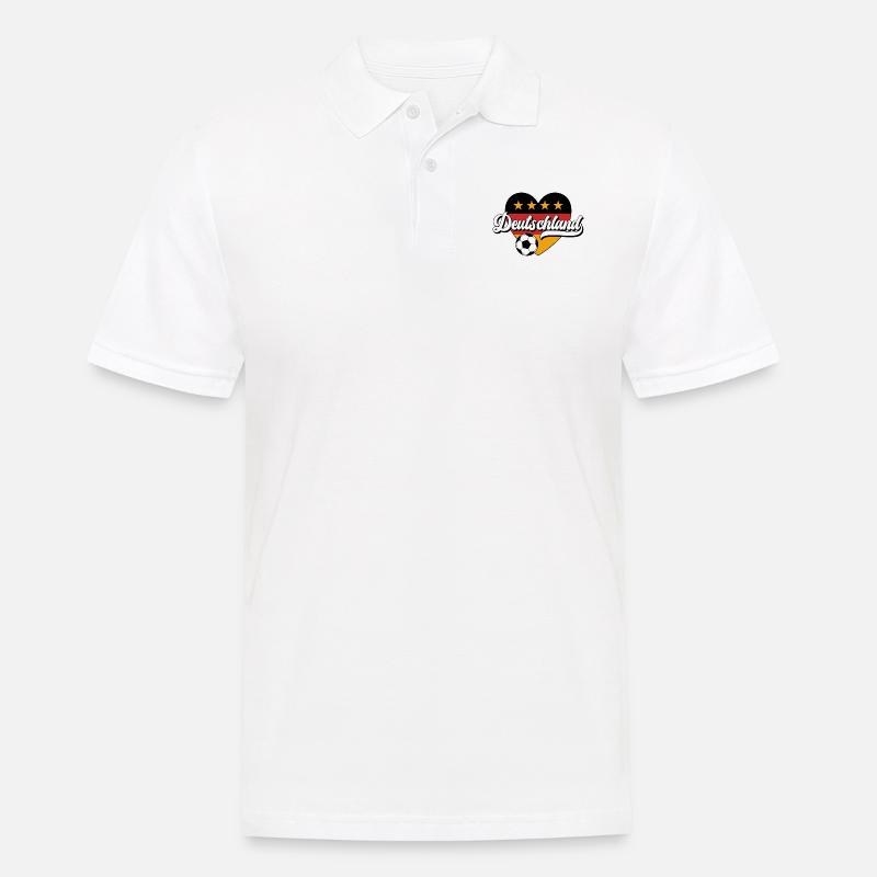 Deutschland - Männer Poloshirt - Weiß