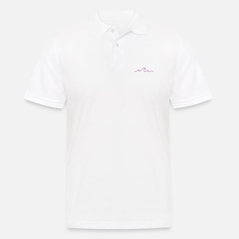 Vagues - Polo Homme - blanc