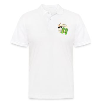 Été, plage et soleil. - Polo Homme - blanc - Devant - Kai (181cm)