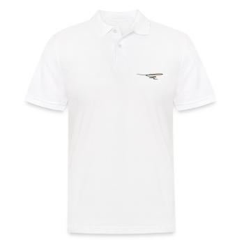 Dekorative Linie. Textdekoration. Handgezeichnet. - Männer Poloshirt - Weiß - Vorne - Kai (181cm)
