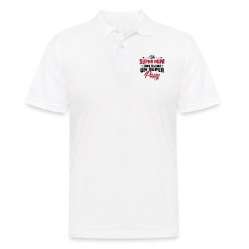 Un super papa donne toujours un super papy - Polo Homme - blanc - Devant - Kai (181cm)