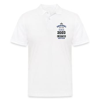 2003 limited edition birthday - Men's Polo Shirt - white - Front - Kai (181cm)