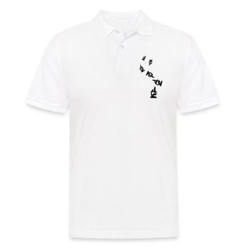 Mikroskop Icon Symbol - Männer Poloshirt - Weiß - Vorne - Kai (181cm)