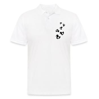 Ente Icon - Männer Poloshirt - Weiß - Vorne - Kai (181cm)