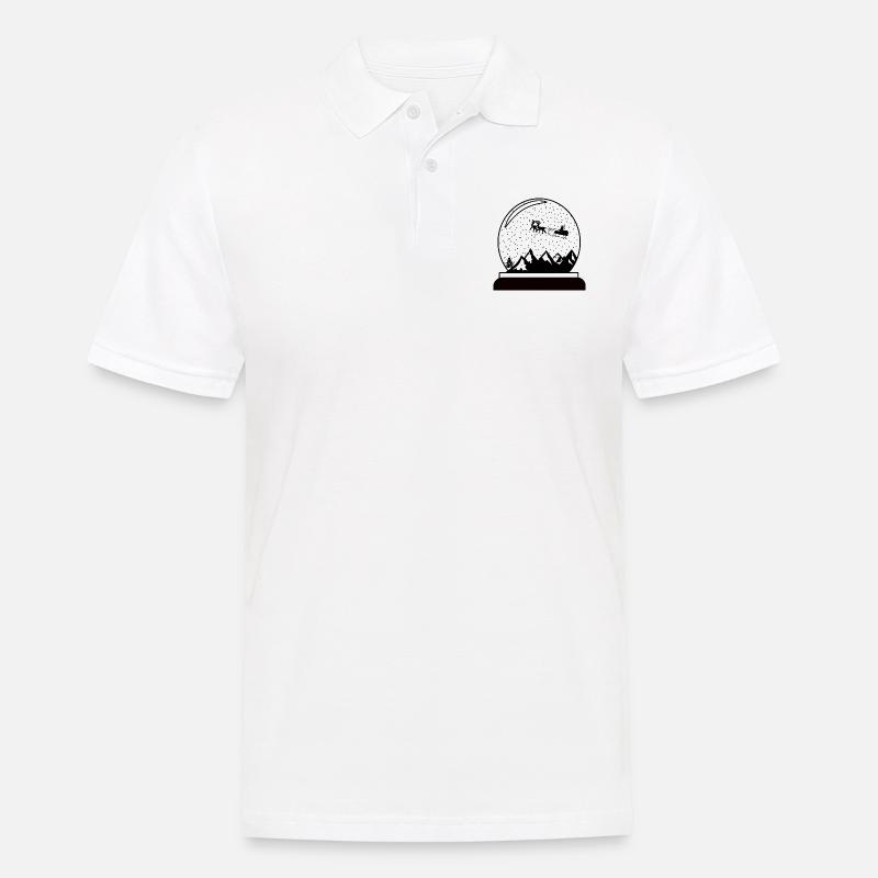 Schneekugel Weihnachtskugel Design - Männer Poloshirt - Weiß