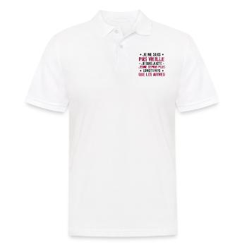 Je Ne Suis Pas Vieille Cadeau Anniversaire vintage - Polo Homme - blanc - Devant - Kai (181cm)