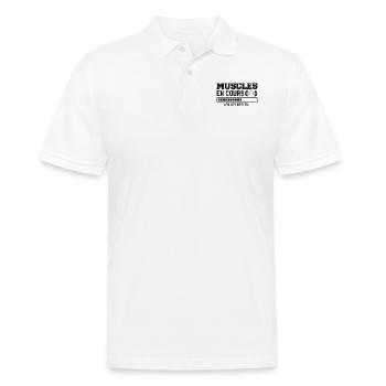 Muscles in progress... bodybuilding funny humor - Men's Polo Shirt - white - Front - Kai (181cm)