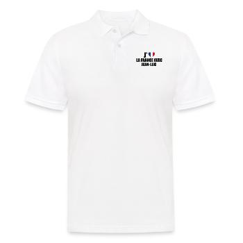 j'aime la France avec Jean Luc - Polo Homme - blanc - Devant - Kai (181cm)