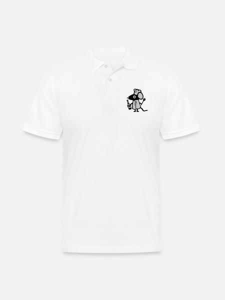 Mouse Koch - rat - Men's Polo Shirt - white