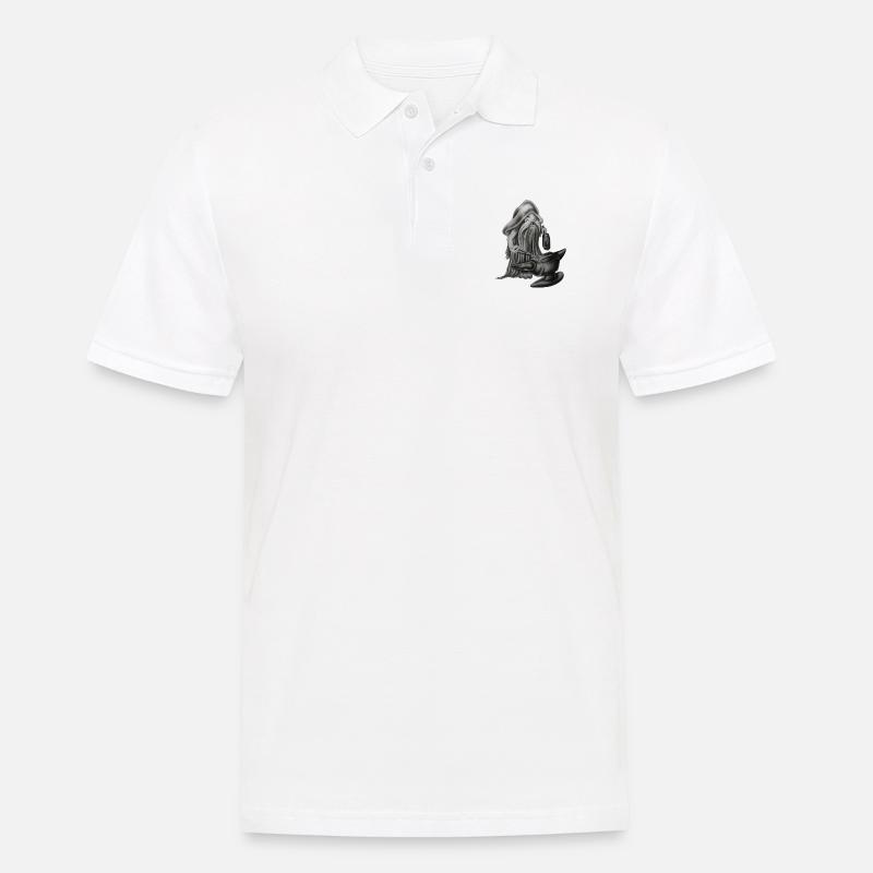 Blacksmith gnom - Männer Poloshirt - Weiß