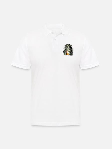 guitar - Men's Polo Shirt - white