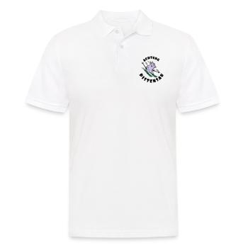 pistensau_02_e_3c - Men's Polo Shirt - white - Front - Kai (181cm)