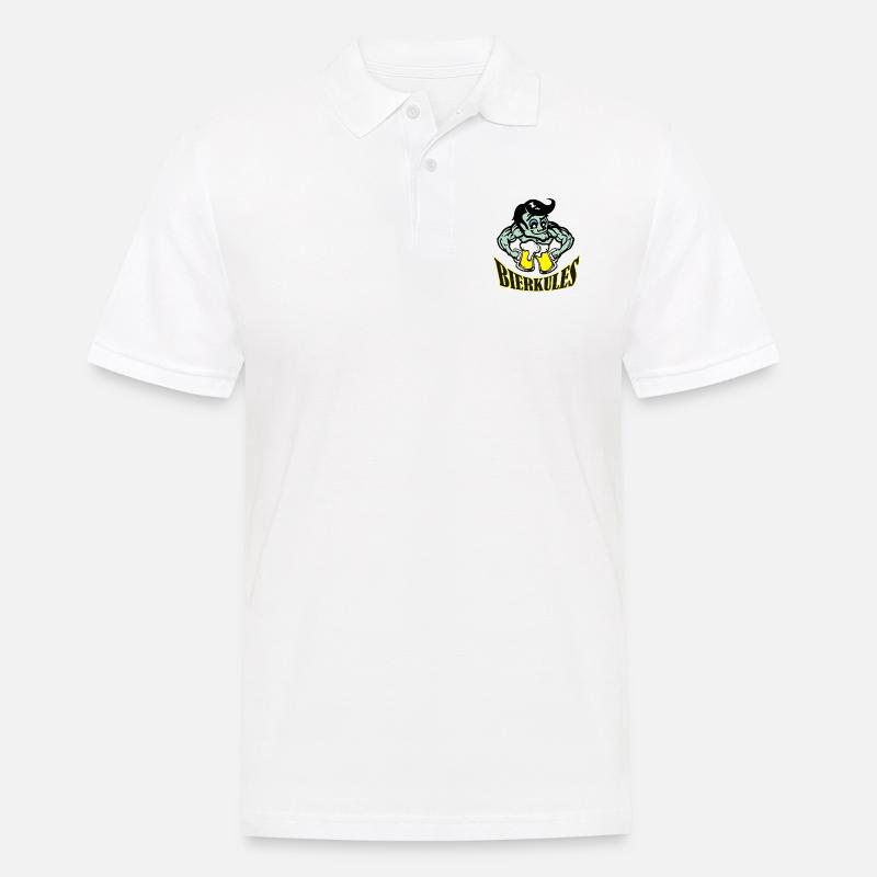 bierkules5c - Männer Poloshirt - Weiß