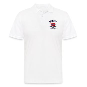 Telemark Norway - Vintage Flag - Männer Poloshirt - Weiß - Vorne - Kai (181cm)