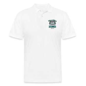 drummer world no1 most awesome copy - Men's Polo Shirt - white - Front - Kai (181cm)