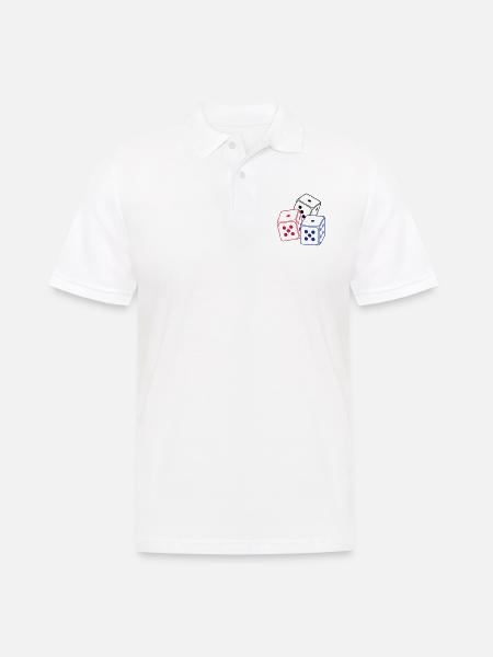 drei Spielwürfel / bunco dices (3c) - Men's Polo Shirt - white