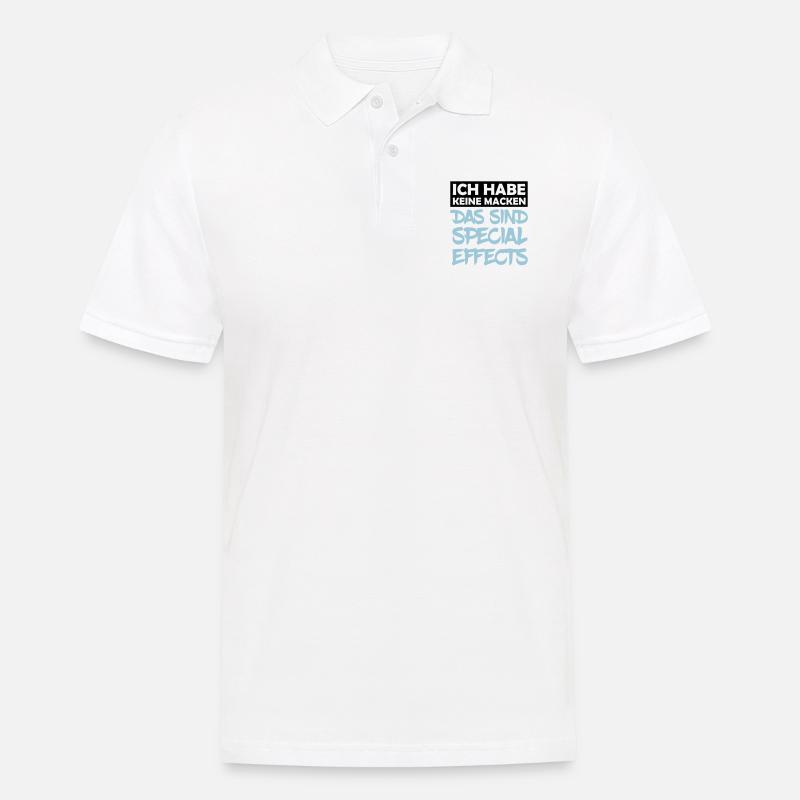 keine_macken_special_effects_2 - Männer Poloshirt - Weiß