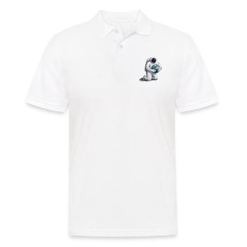 Astronaut mit Erdkugel Geschenk für Astronauten - Männer Poloshirt - Weiß - Vorne - Kai (181cm)