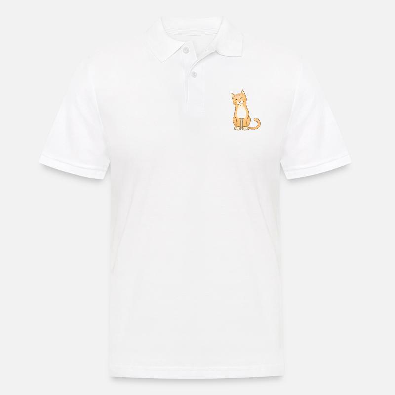 Stubentiger - Männer Poloshirt - Weiß