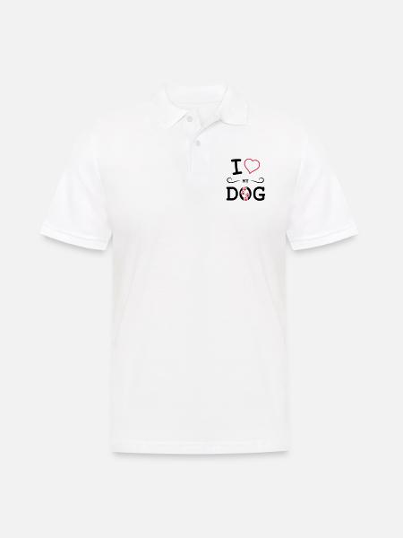 I love my dog - Men's Polo Shirt - white