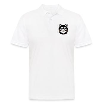 Ratons laveurs Mignon Dessin animé Raton laveur 23 - Polo Homme - blanc - Devant - Kai (181cm)