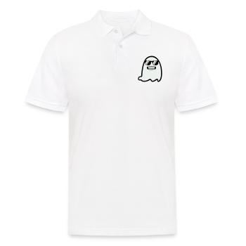 Fantôme avec des lunettes de soleil - Polo Homme - blanc - Devant - Kai (181cm)