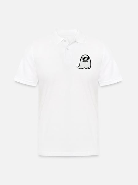 Ghost with Sunglasses - Men's Polo Shirt - white