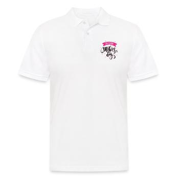 Bonne fête des mères - Polo Homme - blanc - Devant - Kai (181cm)