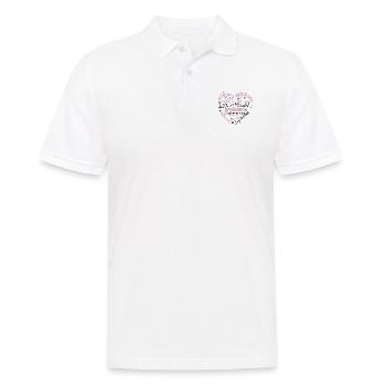 Mother's Day Heart 5 - Men's Polo Shirt - white - Front - Kai (181cm)