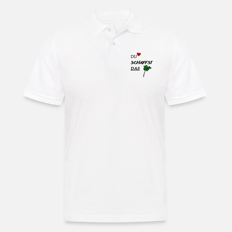 Du schaffst das - Männer Poloshirt - Weiß