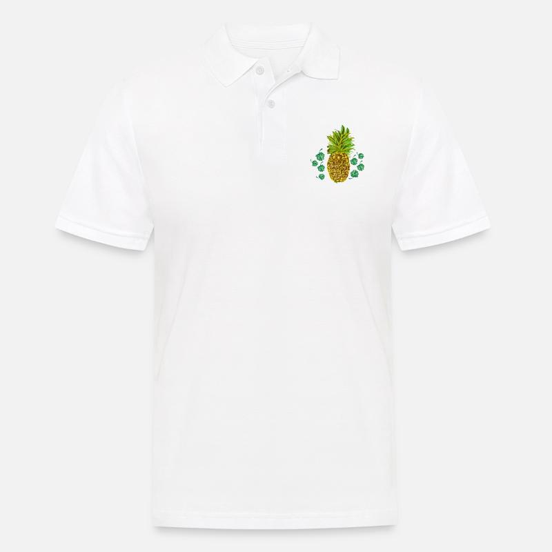 Ananas - Männer Poloshirt - Weiß