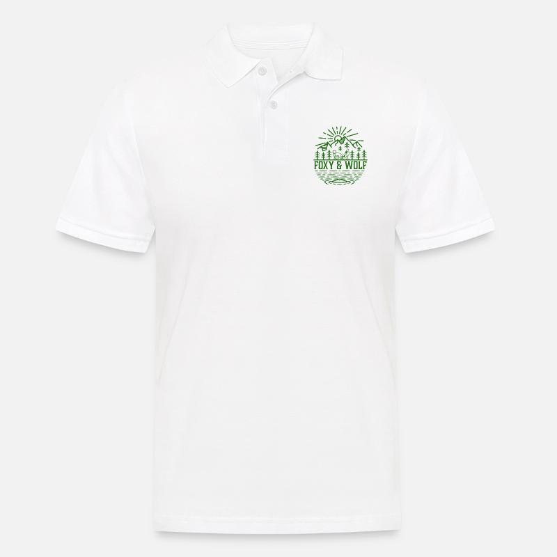 FOXY AND WOLF pic 3 - Männer Poloshirt - Weiß