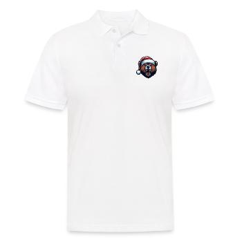 Ours Grizzly de noël - Polo Homme - blanc - Devant - Kai (181cm)