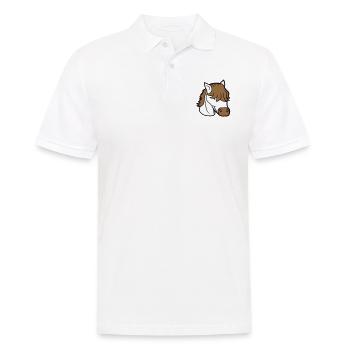 Cheval mignon long bob coupe cheveux sourires mignon - Polo Homme - blanc - Devant - Kai (181cm)