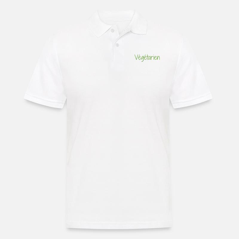 Vegetarier - Männer Poloshirt - Weiß