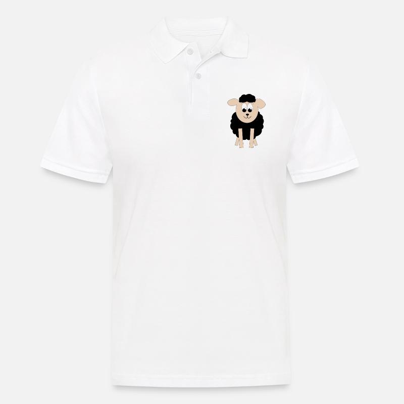 schwarzes Schaf - Männer Poloshirt - Weiß