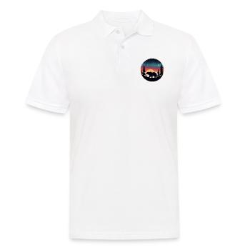 Grizzly Bear Kodiak Bear Silhouette d’ours brun - Polo Homme - blanc - Devant - Kai (181cm)